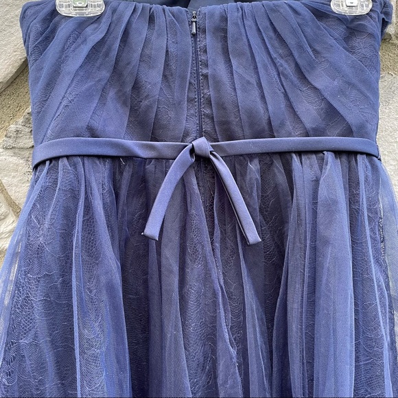 Short Strapless Tulle over Lace Dress Sz 4 - Picture 3 of 8